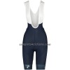 Completo Maglia + Pantaloncino con bretelle 2023 INEOS Grenadiers Manica Corta Rosso Blu Scuro Donna